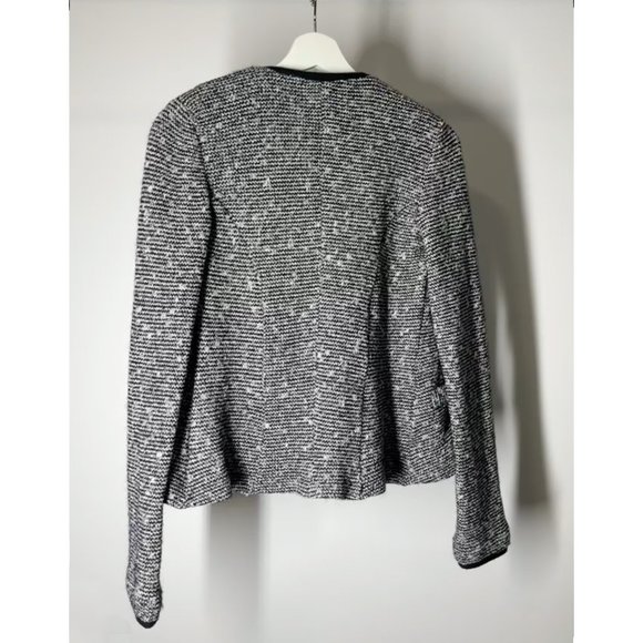 Massimo Dutti Short Pattern Boucle Jacket - M - Picture 2 of 6